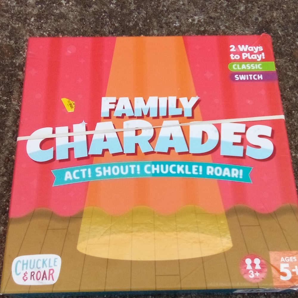 Family Charades Card Game - Pink/Orange -
